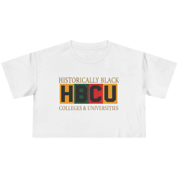 Historically Black HBCU Colleges & Universities Crop Tee T-Shirt Golddust Capital Media