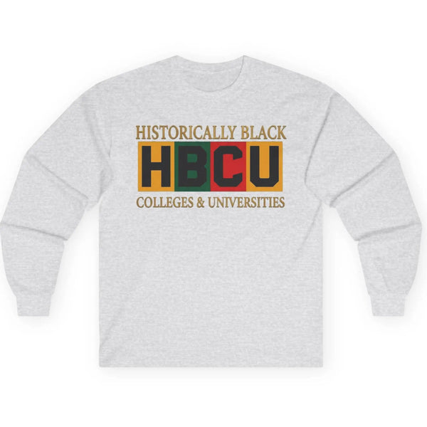 Historically Black HBCU Colleges & Universities Long Sleeve Tee | Heritage Pride Block Logo Shirt Long-sleeve Golddust Capital Media