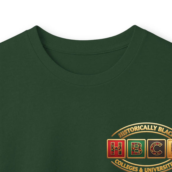 Historically Black HBCU Colleges & Universities Long Sleeve Tee | Small Chest Pattern Block Logo Shirt Long-sleeve Golddust Capital Media