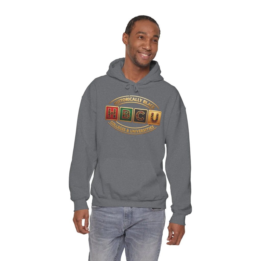 Historically Black HBCU Colleges & Universities Pullover Hoodie | Block Pattern Logo Sweatshirt Hoodie Golddust Capital Media