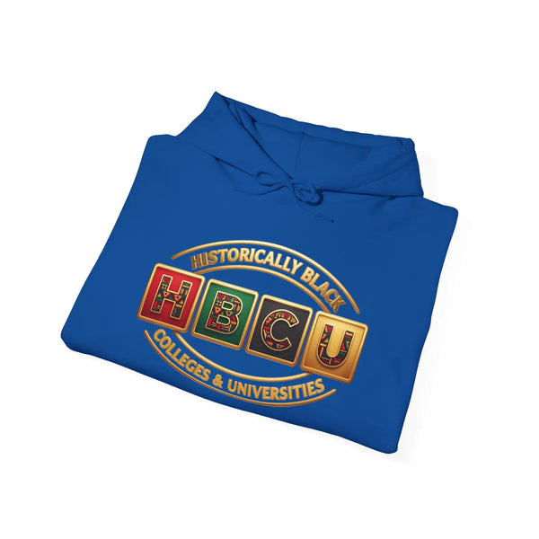 Historically Black HBCU Colleges & Universities Pullover Hoodie | Block Pattern Logo Sweatshirt Hoodie Golddust Capital Media