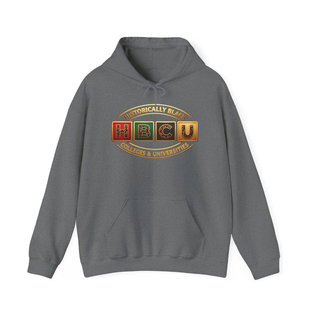 Historically Black HBCU Colleges & Universities Pullover Hoodie | Block Pattern Logo Sweatshirt Hoodie Golddust Capital Media