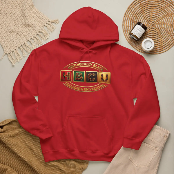 Historically Black HBCU Colleges & Universities Pullover Hoodie | Block Pattern Logo Sweatshirt Hoodie Golddust Capital Media