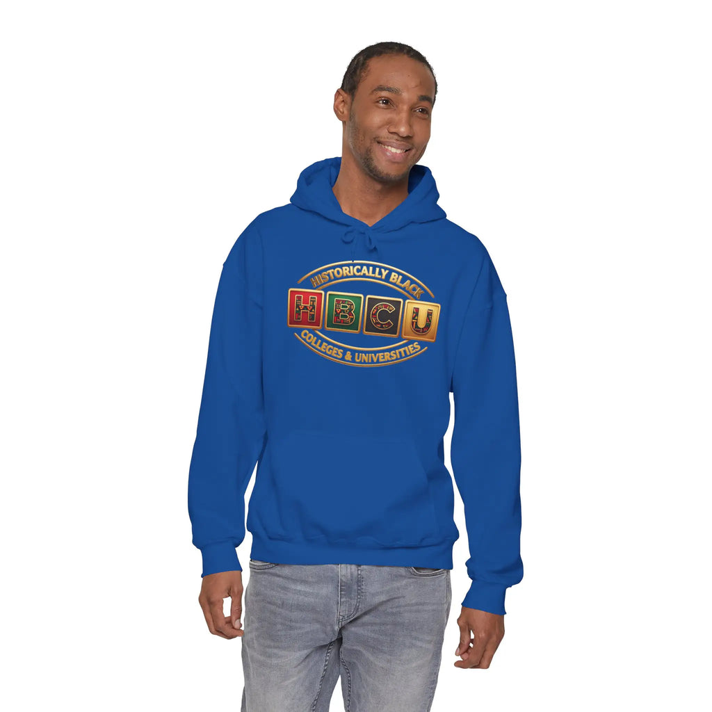 Historically Black HBCU Colleges & Universities Pullover Hoodie | Block Pattern Logo Sweatshirt Hoodie Golddust Capital Media