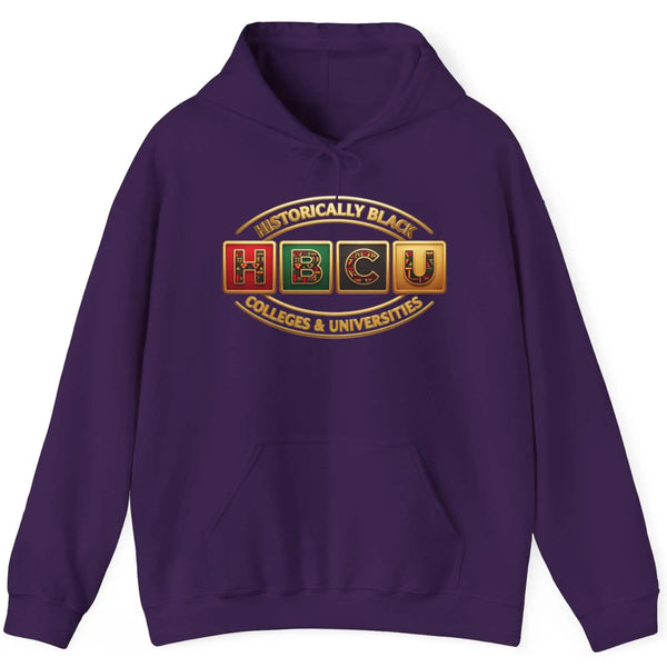 Historically Black HBCU Colleges & Universities Pullover Hoodie | Block Pattern Logo Sweatshirt Hoodie Golddust Capital Media