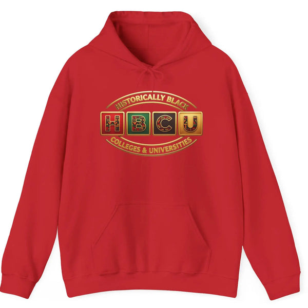 Historically Black HBCU Colleges & Universities Pullover Hoodie | Block Pattern Logo Sweatshirt Hoodie Golddust Capital Media