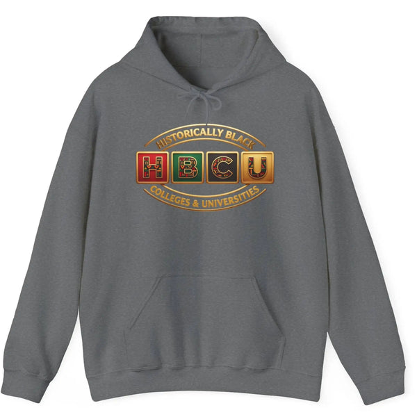 Historically Black HBCU Colleges & Universities Pullover Hoodie | Block Pattern Logo Sweatshirt Hoodie Golddust Capital Media