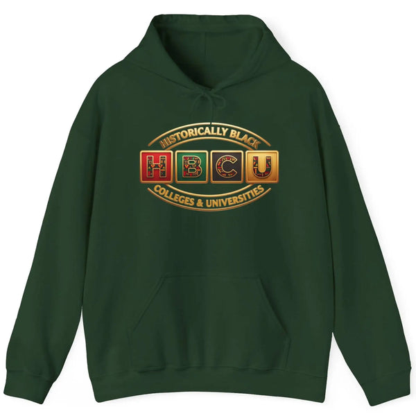 Historically Black HBCU Colleges & Universities Pullover Hoodie | Block Pattern Logo Sweatshirt Hoodie Golddust Capital Media