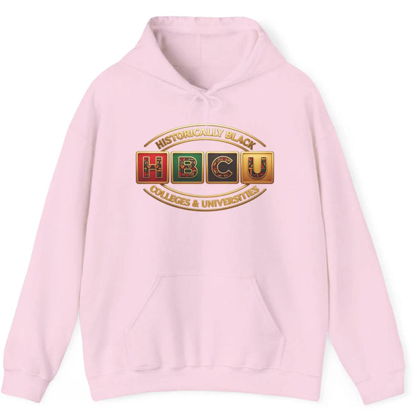 Historically Black HBCU Colleges & Universities Pullover Hoodie | Block Pattern Logo Sweatshirt Hoodie Golddust Capital Media