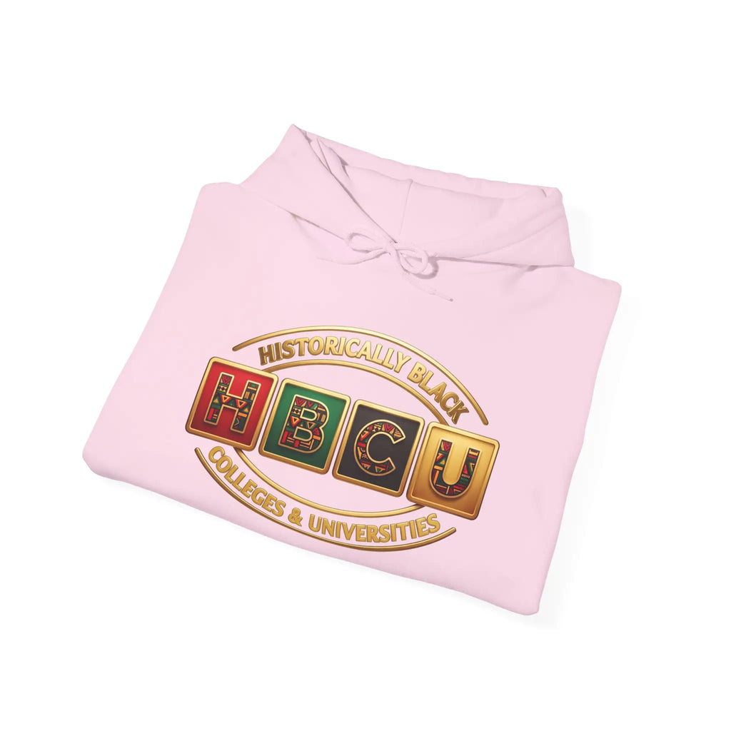 Historically Black HBCU Colleges & Universities Pullover Hoodie | Block Pattern Logo Sweatshirt Hoodie Golddust Capital Media