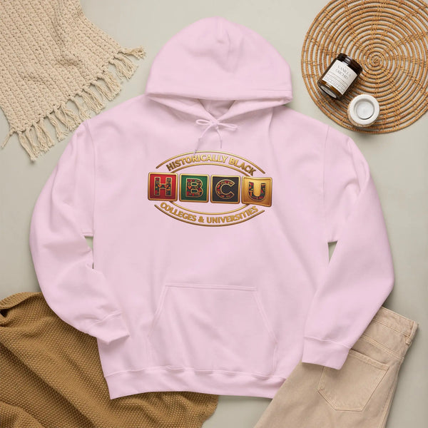 Historically Black HBCU Colleges & Universities Pullover Hoodie | Block Pattern Logo Sweatshirt Hoodie Golddust Capital Media