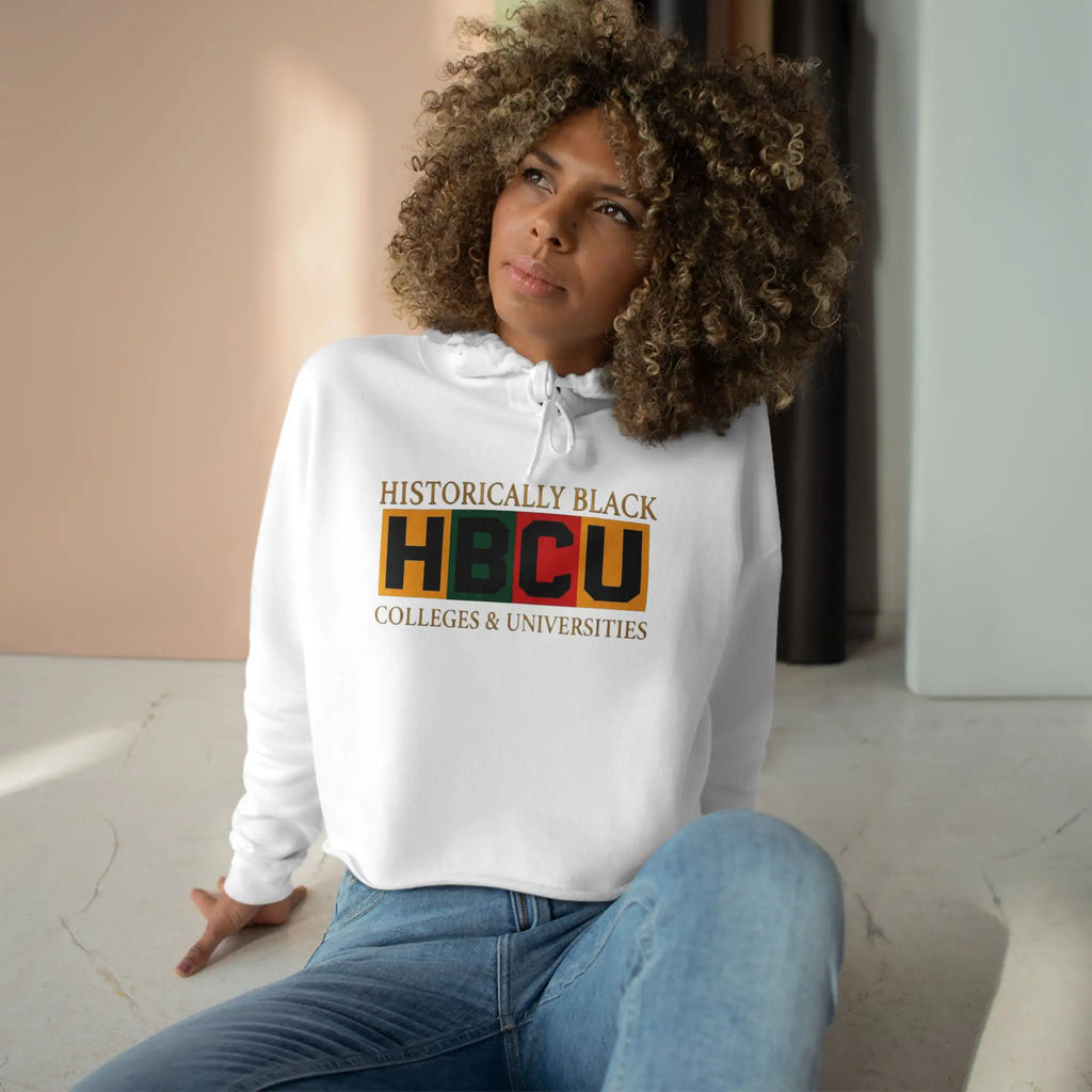 Historically Black HBCU Colleges and Universities Crop Hoodie Hoodie Golddust Capital Media