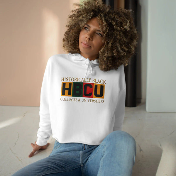 Historically Black HBCU Colleges and Universities Crop Hoodie Hoodie Golddust Capital Media