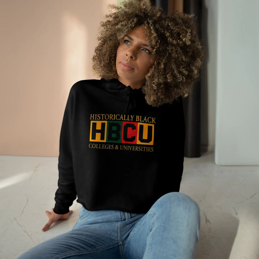 Historically Black HBCU Colleges and Universities Crop Hoodie Hoodie Golddust Capital Media