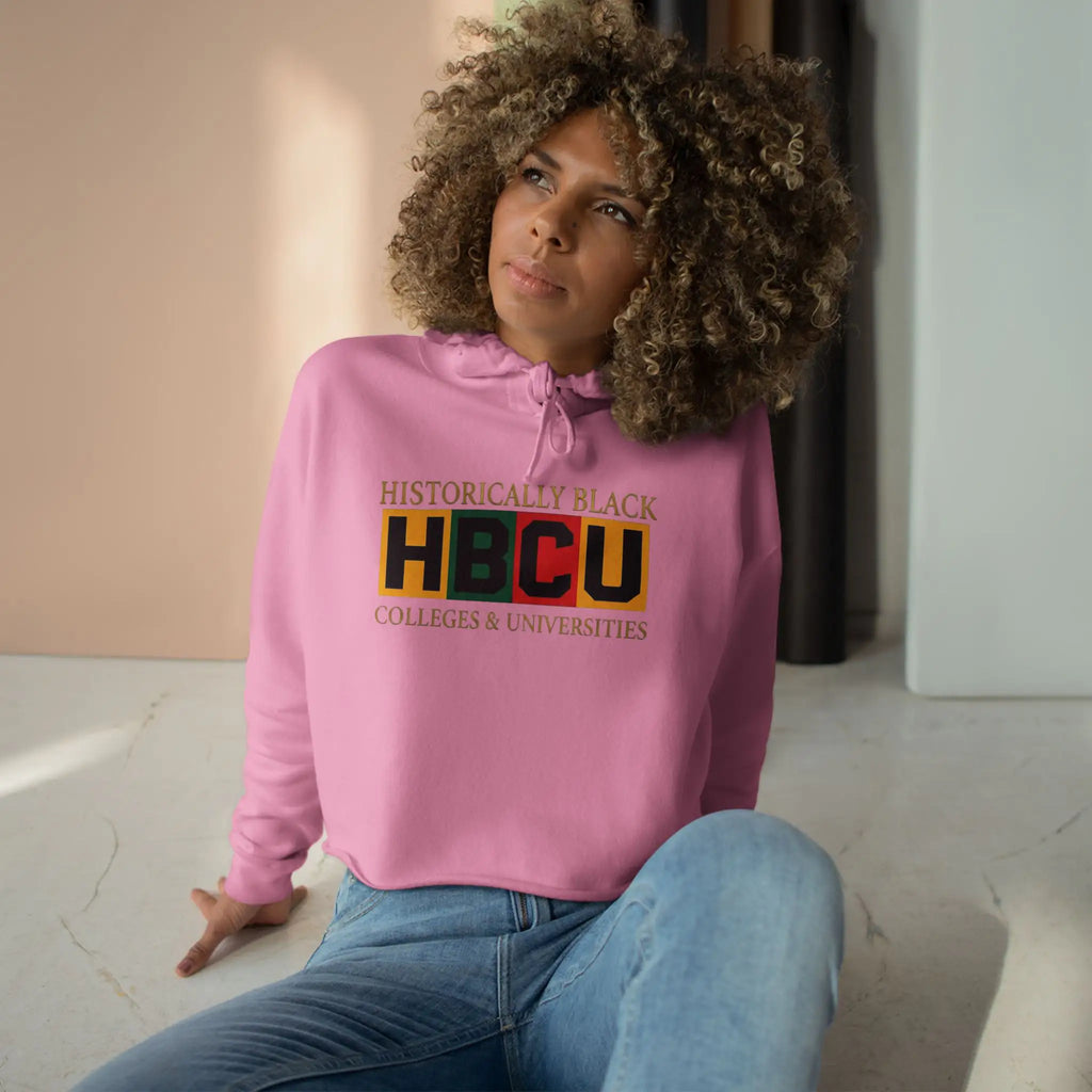 Historically Black HBCU Colleges and Universities Crop Hoodie Hoodie Golddust Capital Media