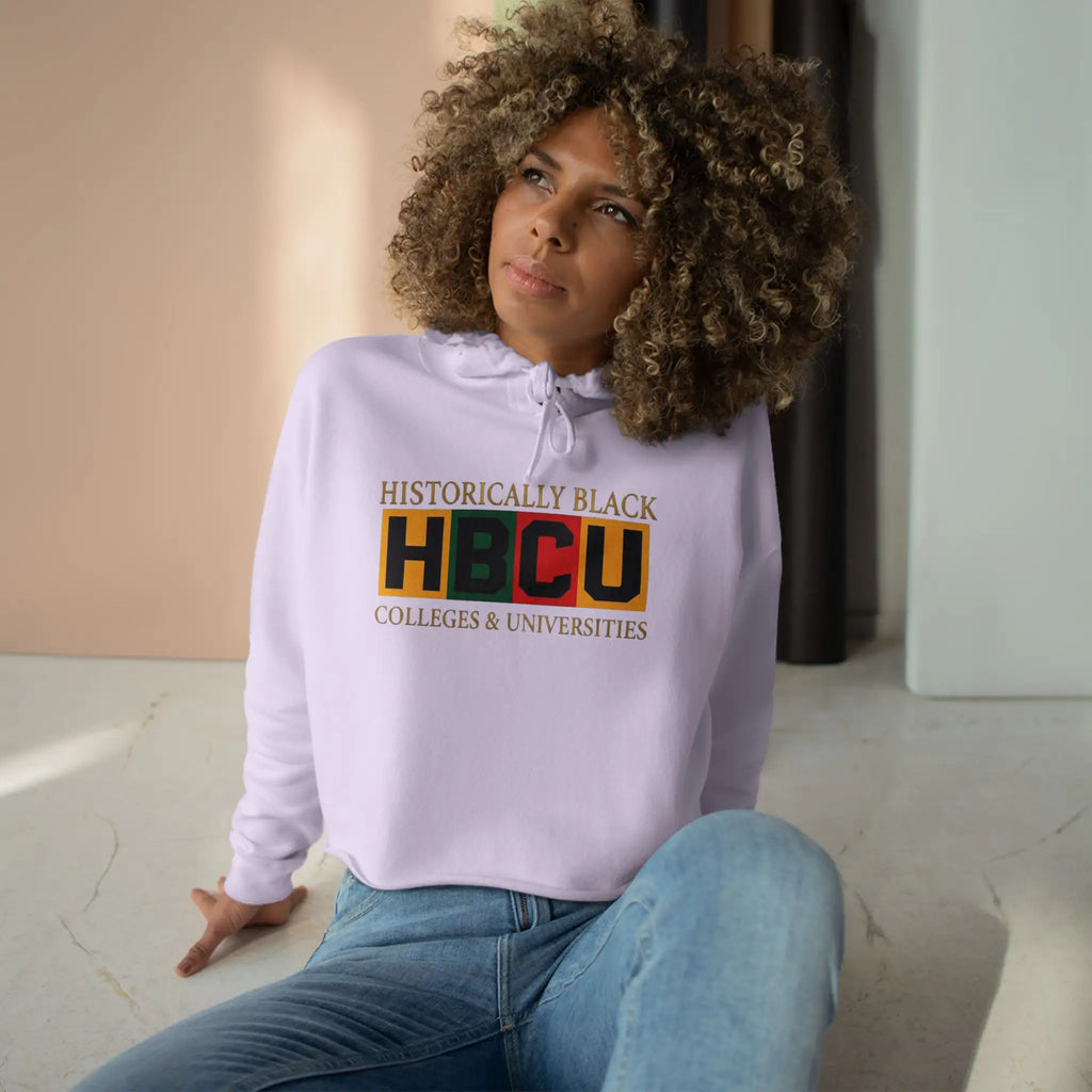 Historically Black HBCU Colleges and Universities Crop Hoodie Hoodie Golddust Capital Media