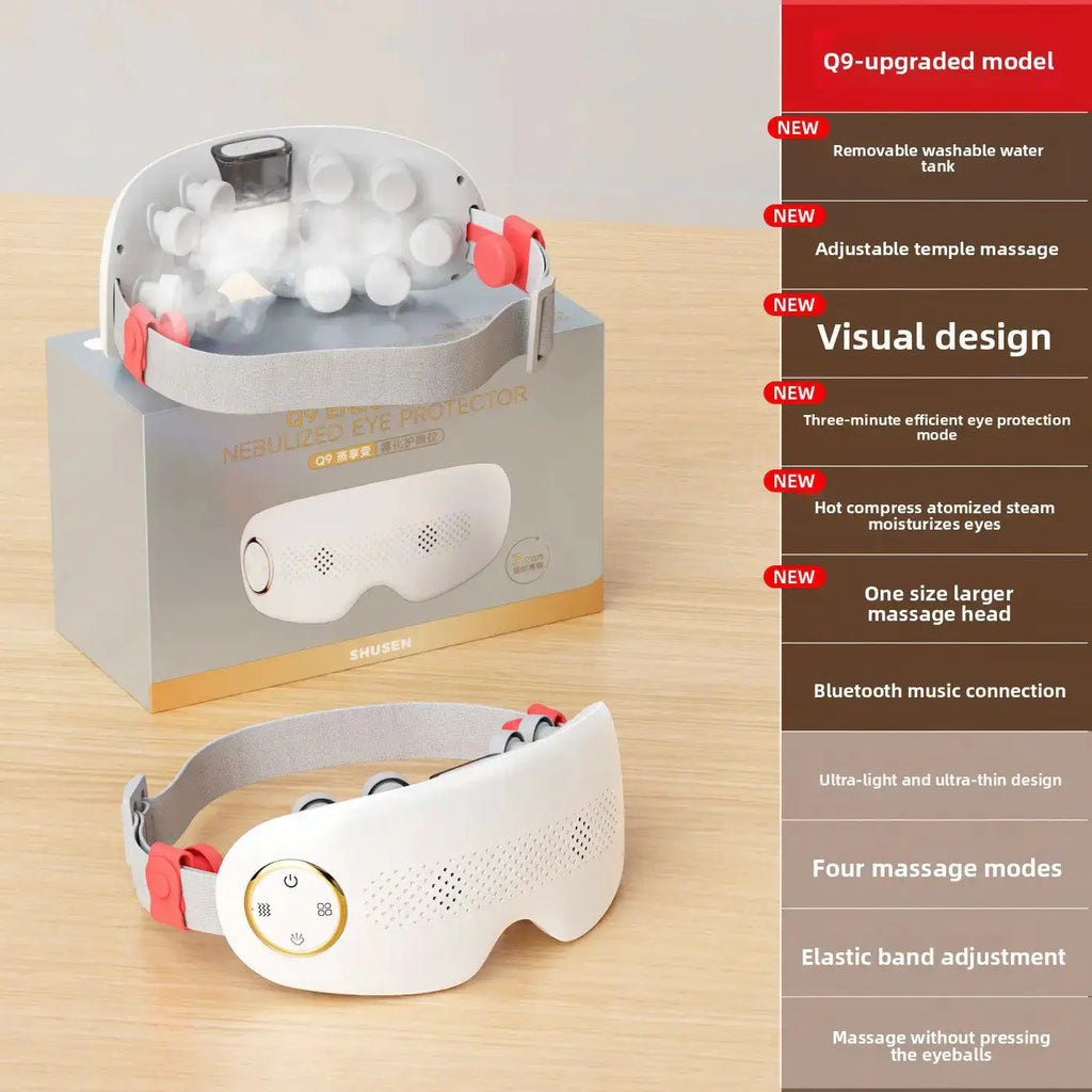 Intelligent Steam Eye Massager with Heat, Air Pressure, Vibration & Bluetooth Music – Rechargeable Spa‑Grade Eye Therapy Mask massager Golddust Capital Media