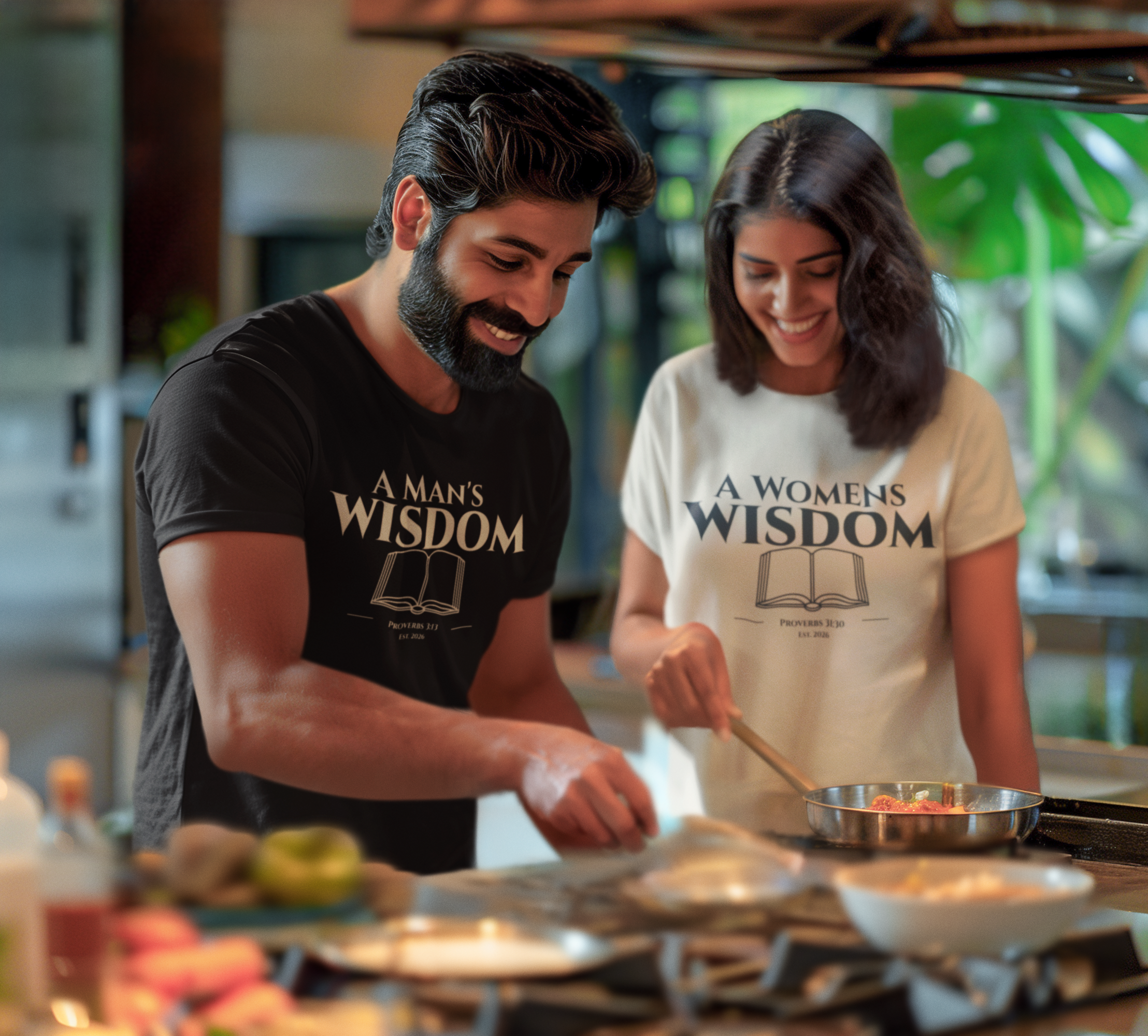 A Man's Wisdom Bible Verse Proverbs 3:13 | Religious Faith T Shirt for Men| Godly Scripture Apparel