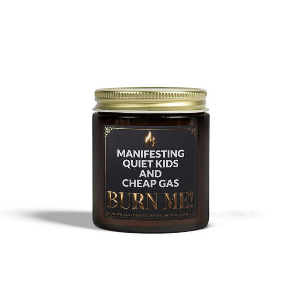 Manifesting Quiet Kids Candle | Coconut Apricot Wax Home Decor Golddust Capital Media