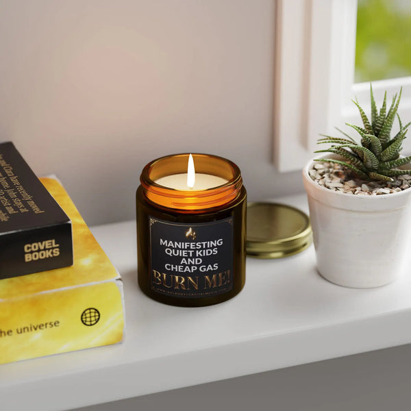 Manifesting Quiet Kids Candle | Coconut Apricot Wax Home Decor Golddust Capital Media