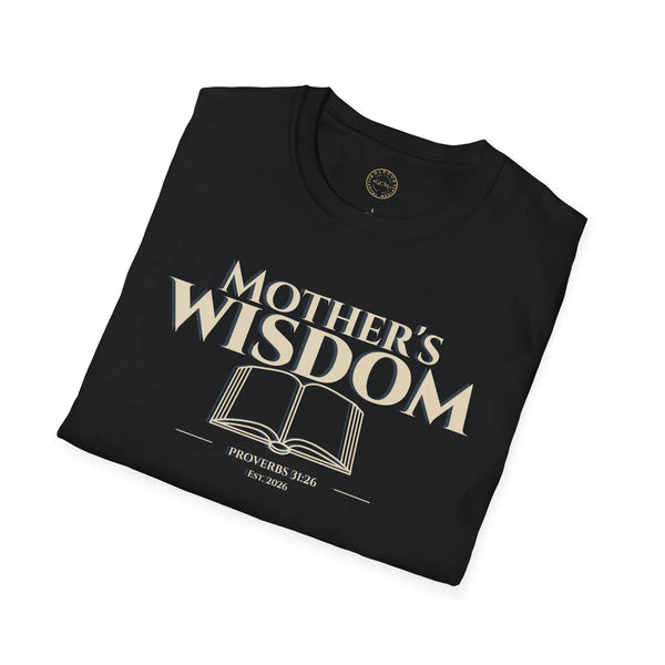 Mother's Wisdom Bible Verse T-Shirt | Proverbs 31:26 Christian Gift for Mom | Religious Scripture Tee | Faith Based Apparel for Mothers T-Shirt Golddust Capital Media