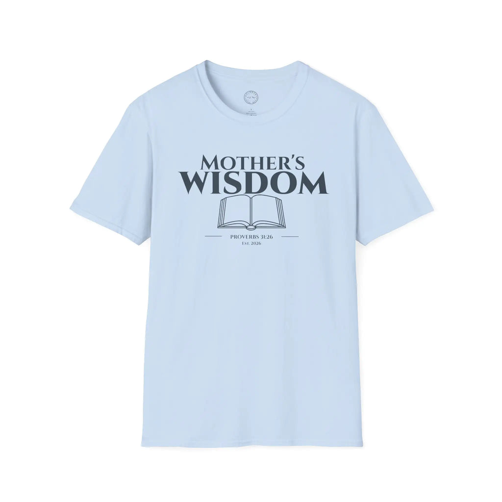Mother's Wisdom Bible Verse T-Shirt | Proverbs 31:26 Christian Gift for Mom | Religious Scripture Tee | Faith Based Apparel for Mothers T-Shirt Golddust Capital Media