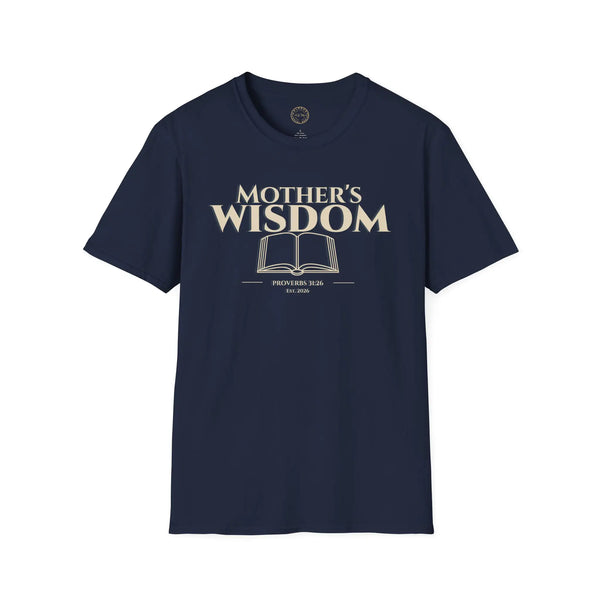 Mother's Wisdom Bible Verse T-Shirt | Proverbs 31:26 Christian Gift for Mom | Religious Scripture Tee | Faith Based Apparel for Mothers T-Shirt Golddust Capital Media