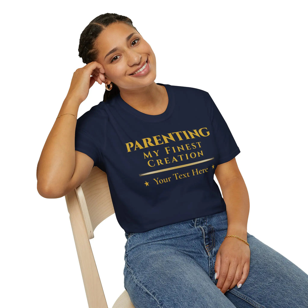 Parenting My Finest Creation T-Shirt | Personalized Celebration of Parenthood & Achievement T-Shirt Golddust Capital Media