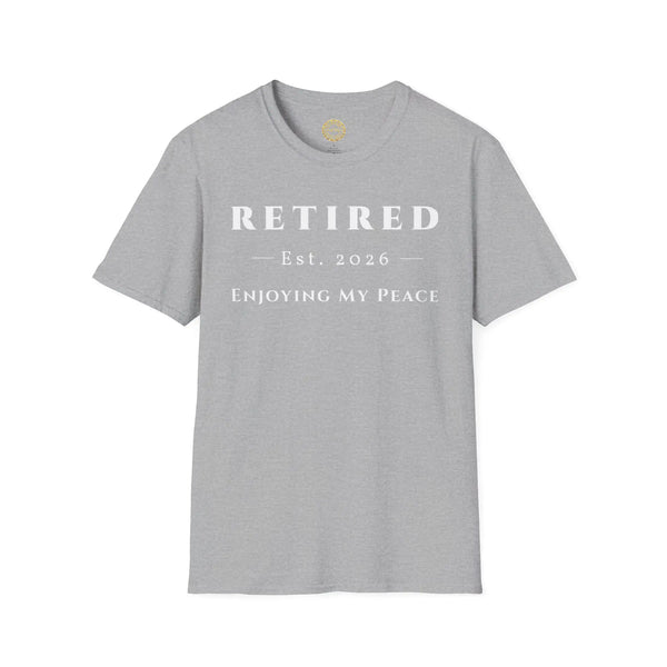 Retired 2026 Enjoying My Peace T-Shirt | Retired 2026 T-Shirt for Women and Men | Soft Ring Spun Cotton Tee | Matching Set T Shirt and Hat T-Shirt Golddust Capital Media
