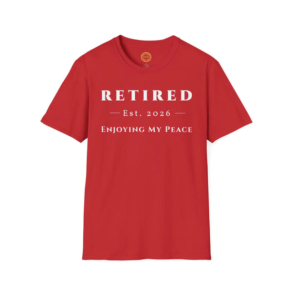 Retired 2026 Enjoying My Peace T-Shirt | Retired 2026 T-Shirt for Women and Men | Soft Ring Spun Cotton Tee | Matching Set T Shirt and Hat T-Shirt Golddust Capital Media