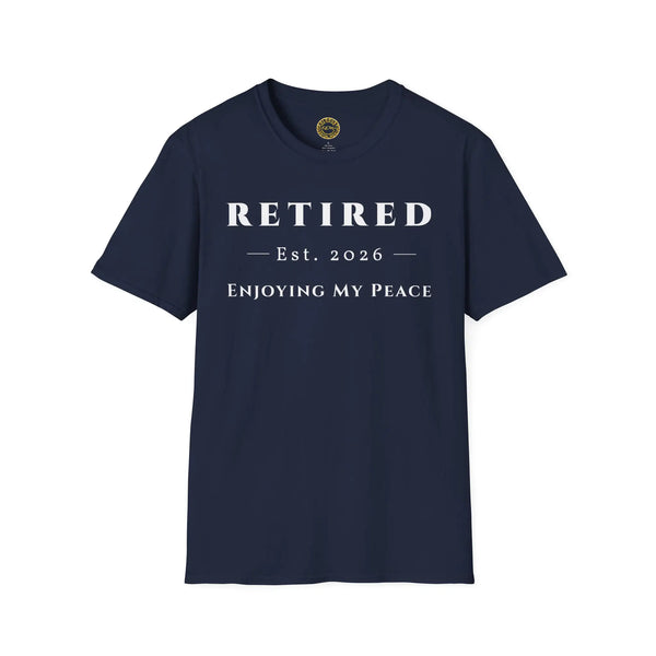 Retired 2026 Enjoying My Peace T-Shirt | Retired 2026 T-Shirt for Women and Men | Soft Ring Spun Cotton Tee | Matching Set T Shirt and Hat T-Shirt Golddust Capital Media