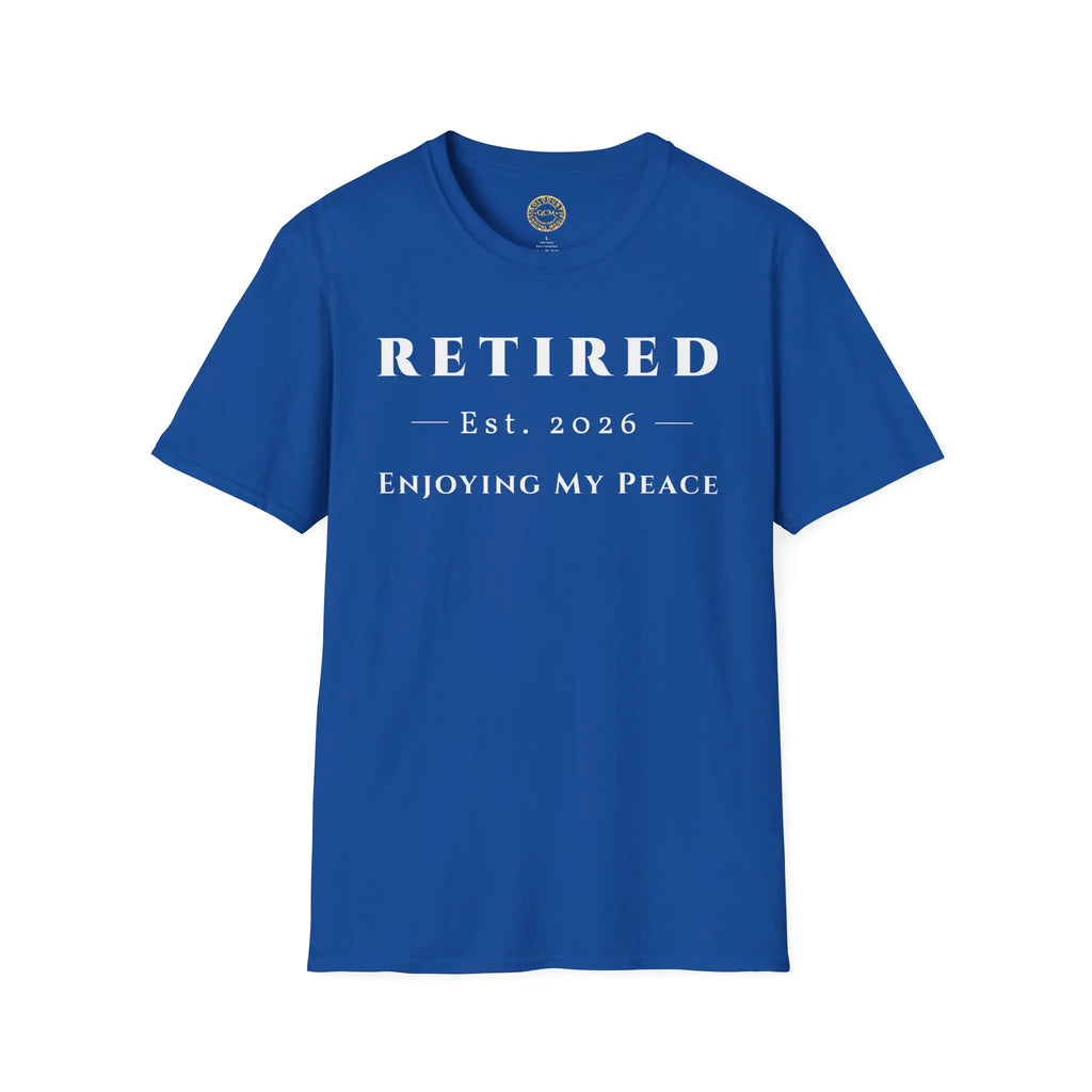 Retired 2026 Enjoying My Peace T-Shirt | Retired 2026 T-Shirt for Women and Men | Soft Ring Spun Cotton Tee | Matching Set T Shirt and Hat T-Shirt Golddust Capital Media