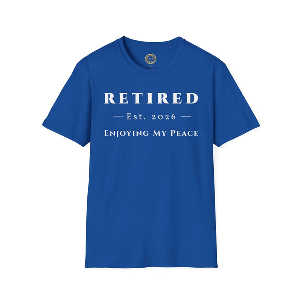 Retired 2026 Enjoying My Peace T-Shirt | Retired 2026 T-Shirt for Women and Men | Soft Ring Spun Cotton Tee | Matching Set T Shirt and Hat T-Shirt Golddust Capital Media
