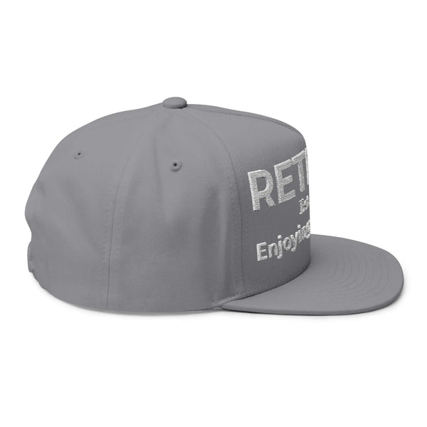 Retired 2026 Hat | Enjoying My Peace Cap | Retirement Gift for Women & Men | Flat Bill Snapback | Vintage Cotton Twill Embroidered Hat Hats Golddust Capital Media
