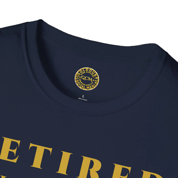 Retired Living a New Chapter T-Shirt | Personalized Milestone Tee for New Beginnings T-Shirt Golddust Capital Media