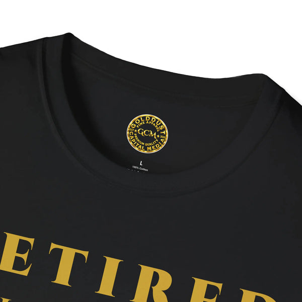 Retired Living a New Chapter T-Shirt | Personalized Milestone Tee for New Beginnings T-Shirt Golddust Capital Media