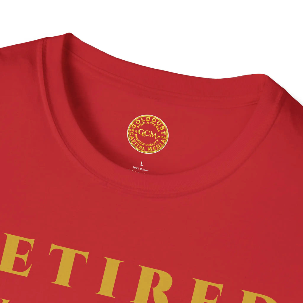 Retired Living a New Chapter T-Shirt | Personalized Milestone Tee for New Beginnings T-Shirt Golddust Capital Media