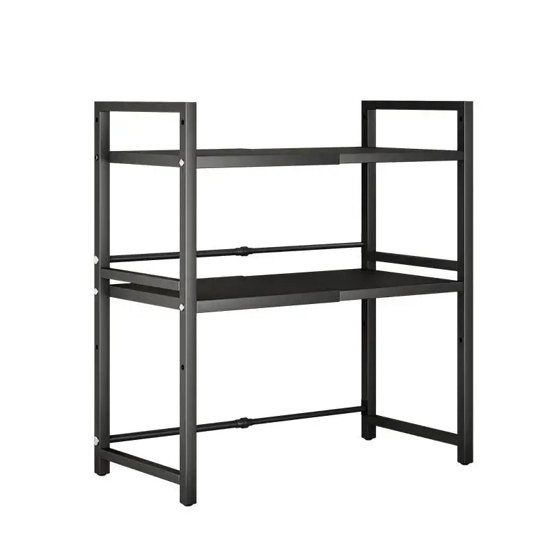Retractable Metal Microwave Shelf with Hooks Metal Shelf Golddust Capital Media