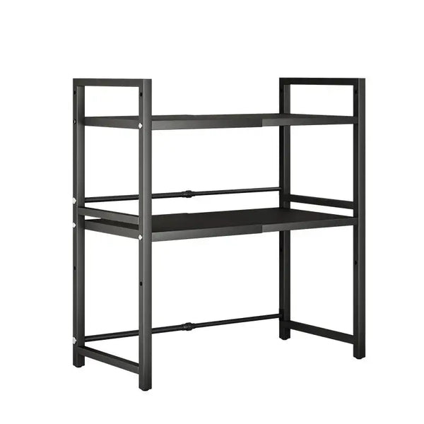 Retractable Metal Microwave Shelf with Hooks Metal Shelf Golddust Capital Media