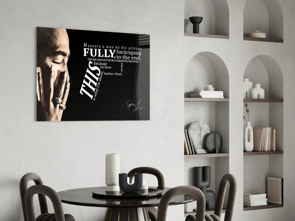 West Coast Rap Icon Glass Wall Art Wall Decoration Golddust Capital Media