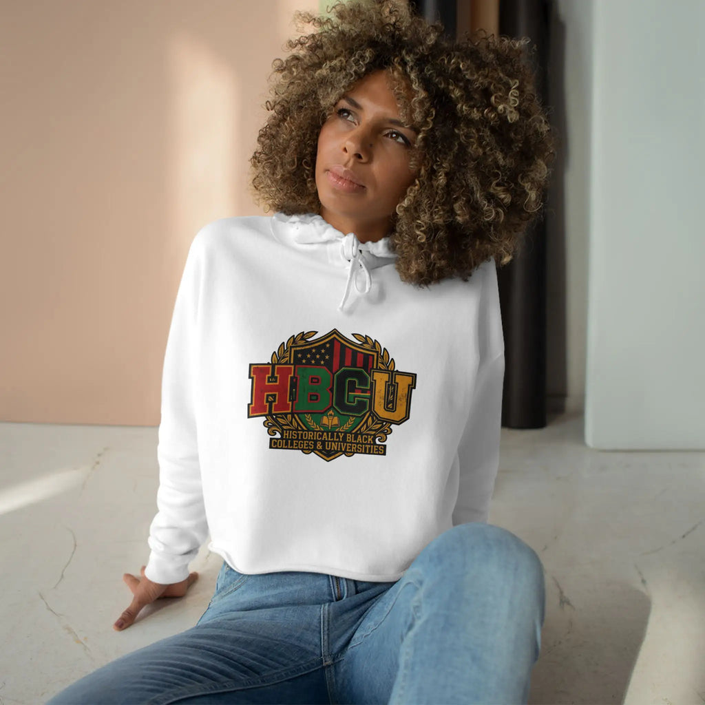 Women’s HBCU Cropped Hoodie | Historically Black Colleges and Universities Pride Sweatshirt Hoodie Golddust Capital Media