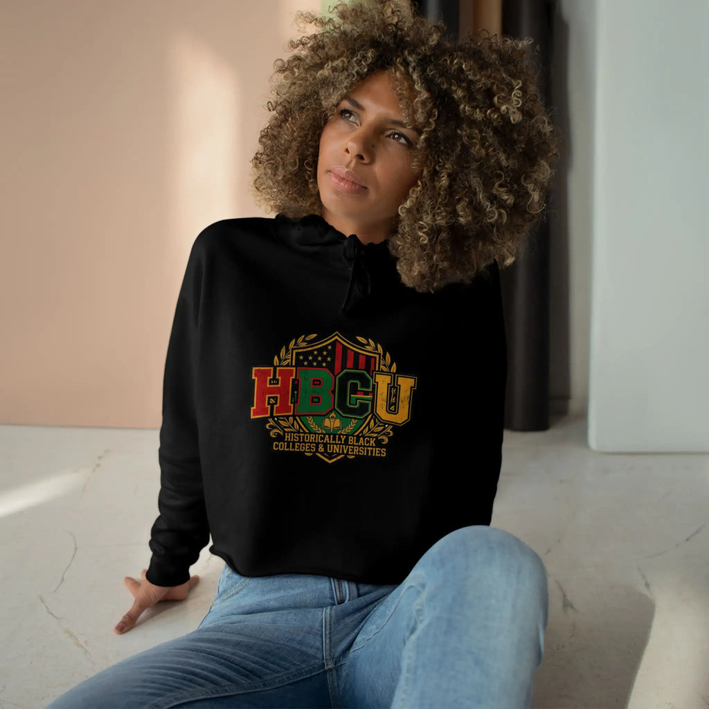 Women’s HBCU Cropped Hoodie | Historically Black Colleges and Universities Pride Sweatshirt Hoodie Golddust Capital Media