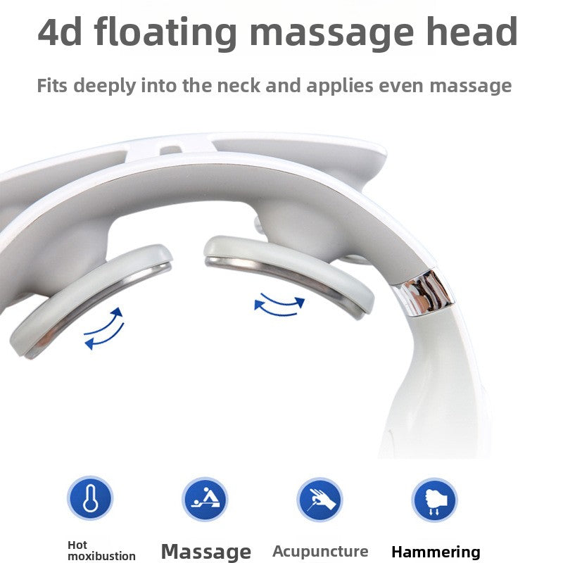 Multifunctional Pulse Heat Neck Massager – 16 Intensity Levels, 6 Modes & Hot Compress