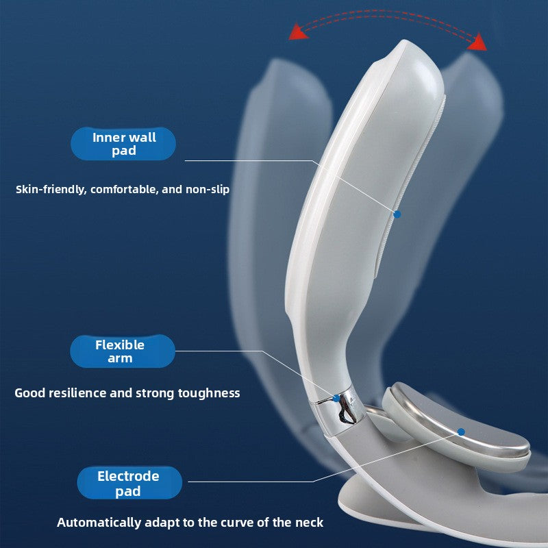Multifunctional Pulse Heat Neck Massager – 16 Intensity Levels, 6 Modes & Hot Compress