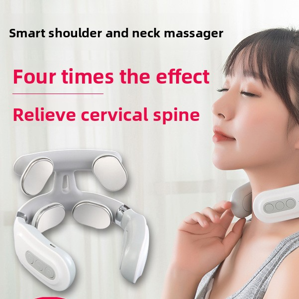 Multifunctional Pulse Heat Neck Massager – 16 Intensity Levels, 6 Modes & Hot Compress