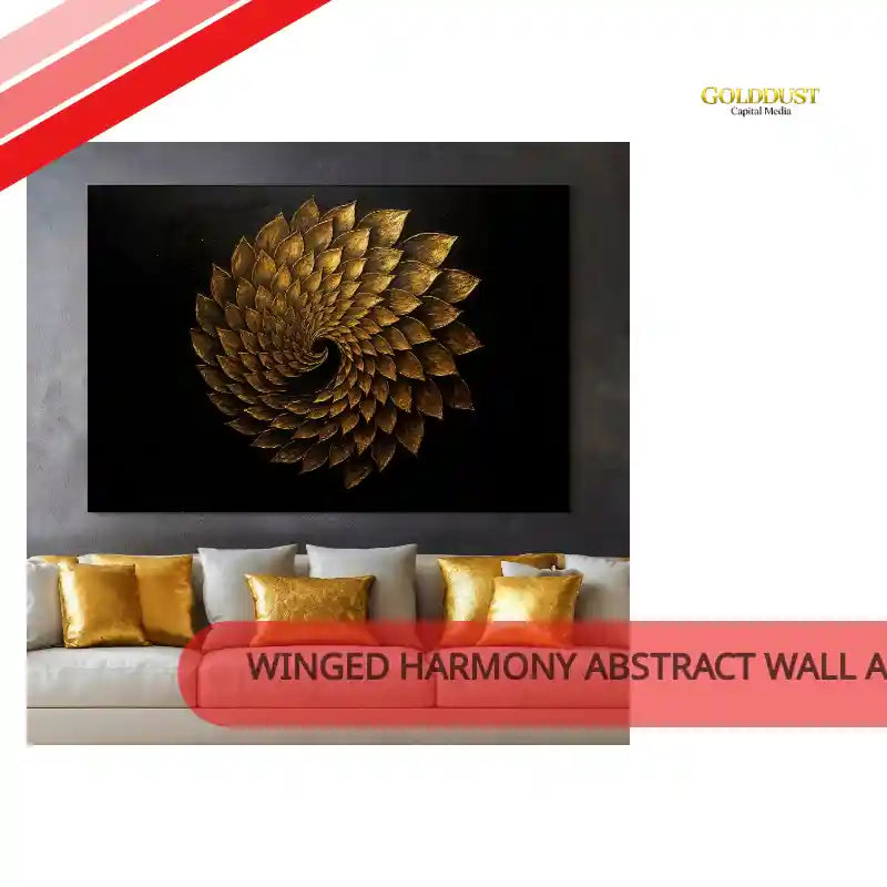 Winged Harmony Abstract Wall Art by@Outfy