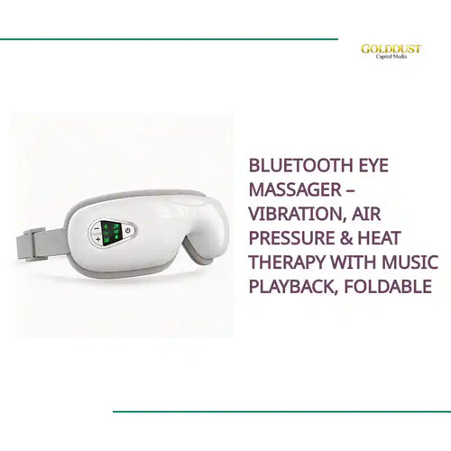 Bluetooth Eye Massager &ndash; Vibration, Air Pressure &amp; Heat Therapy with Music Playback, Foldable by@Outfy
