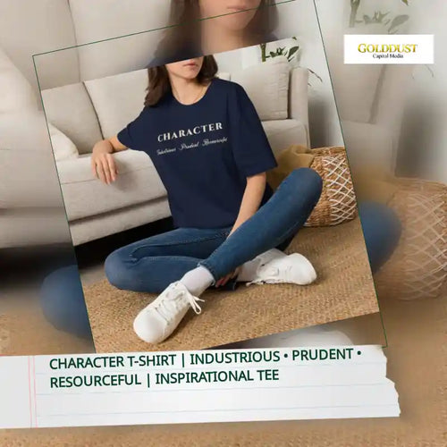 Character T-Shirt | Industrious &bull; Prudent &bull; Resourceful | Inspirational Tee by@Outfy