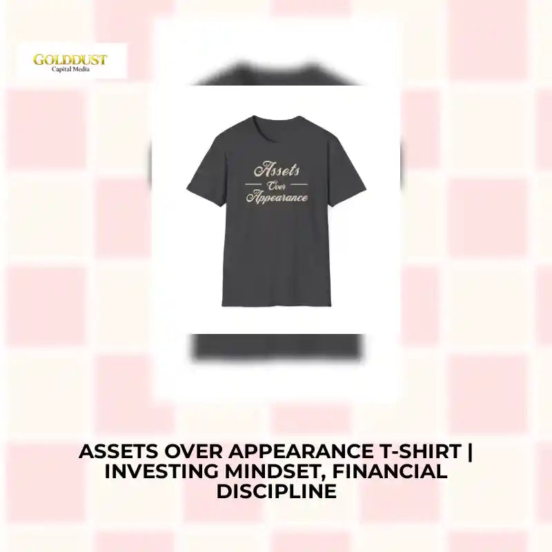 Assets Over Appearance T-Shirt | Investing Mindset, Financial Discipline by@Outfy