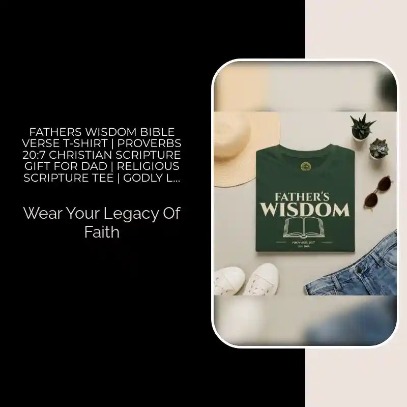 Fathers Wisdom Bible Verse T-Shirt | Proverbs 20:7 Christian Scripture Gift for Dad | Religious Scripture Tee | Godly Legacy Shirt by@Outfy